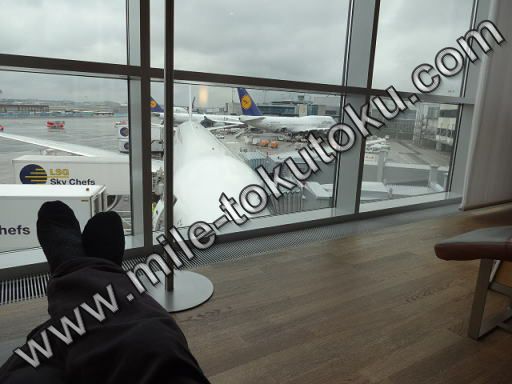 フランクフルト空港 ルフトハンザ航空ラウンジ 窓からの眺め