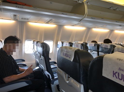 イースター航空 横から見た座席