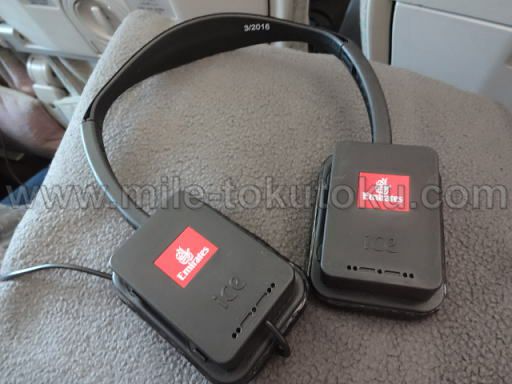 エミレーツ航空 エコノミークラス ヘッドセット