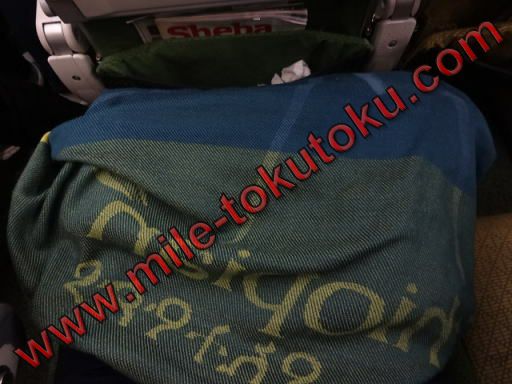 エチオピア航空 エコノミークラス 毛布