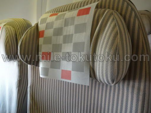 JAL国際線 B737 エコノミークラス ヘッドレスト