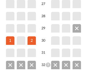 チェジュ航空 エコノミークラス モバイルチェックイン時は座席指定は無料