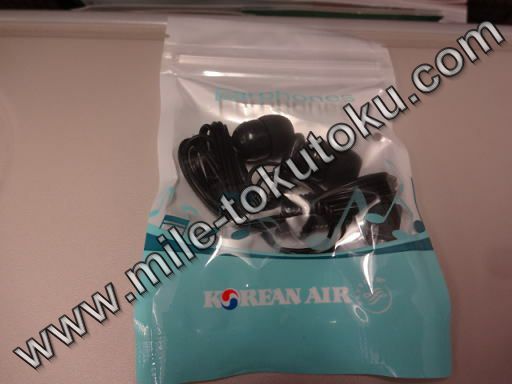 大韓航空 エコノミークラス イヤホン