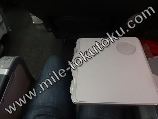スクート航空 ビジネスクラス テーブル半分