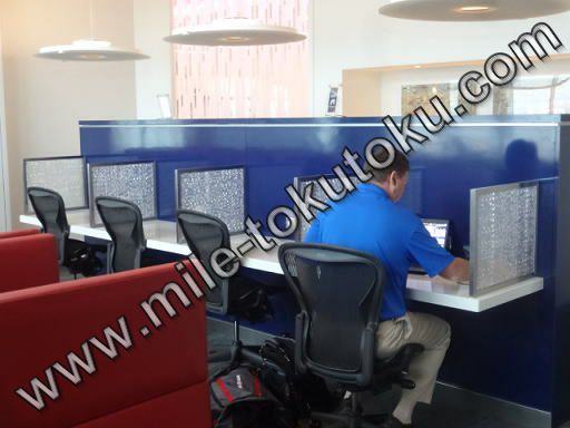 アトランタ空港 デルタ航空ラウンジ ビジネスデスク