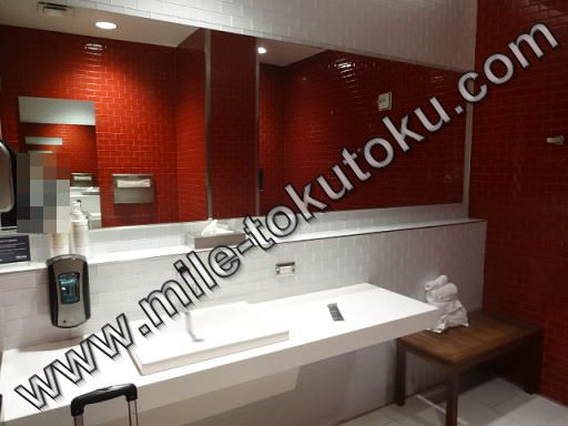 アトランタ空港 デルタ航空ラウンジ シャワールームの中