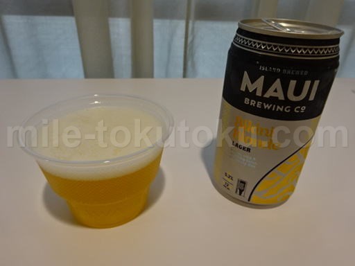 ホノルル空港 ハワイアン航空ラウンジ ビール