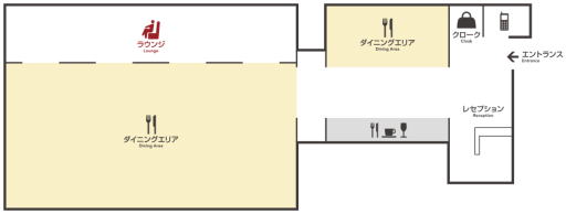 鹿児島空港 JALサクララウンジ フロアマップ