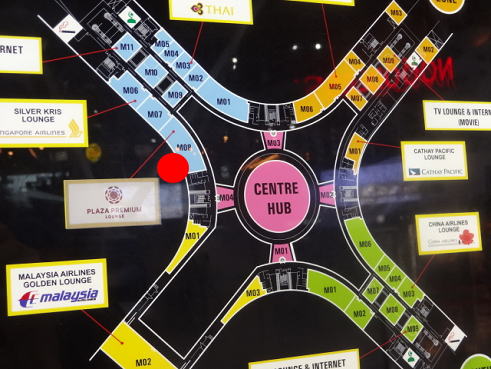 クアラルンプール空港 プラザプレミアムラウンジ マップ