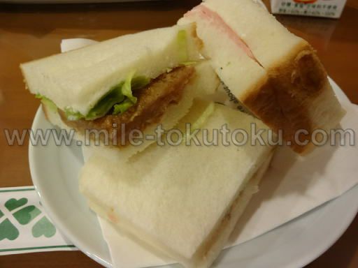 中部国際空港 大韓航空ラウンジ サンドイッチ