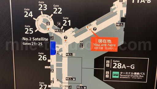 成田 第1 プライオリティパスラウンジNOA マップ