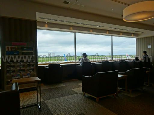 新潟空港 エアリウムラウンジ 離れた席からも外見える