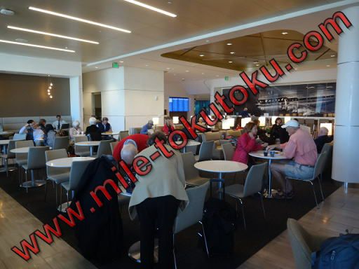 サンフランシスコ空港 第3 ユナイテッド航空ラウンジ 全体の様子