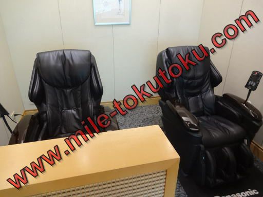 台北/桃園空港 JALラウンジ マッサージ機は2台
