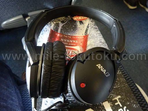 ANA国際線 プレミアムエコノミー ヘッドフォン