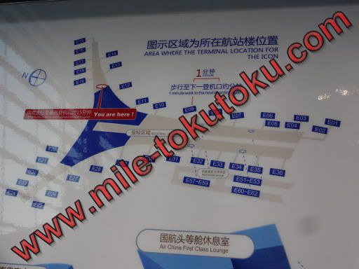 北京空港 ターミナル３Eのゲートマップ