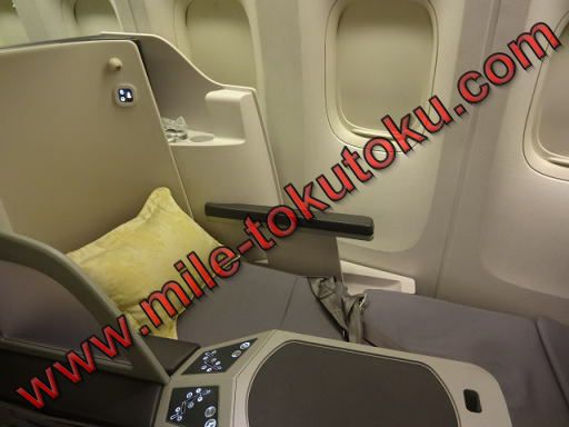 中国国際航空 ビジネスクラス リクライニング後