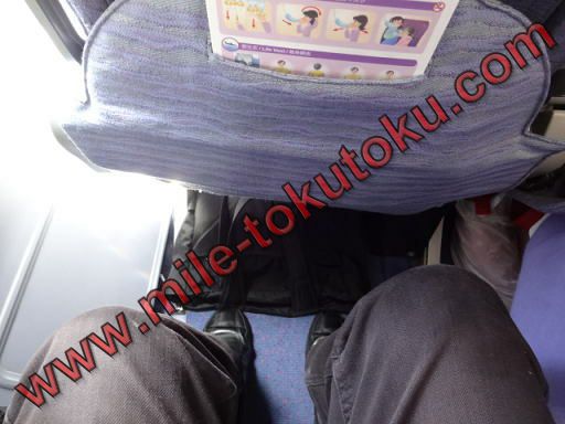 チャイナエアライン A330 エコノミークラス 足元の様子