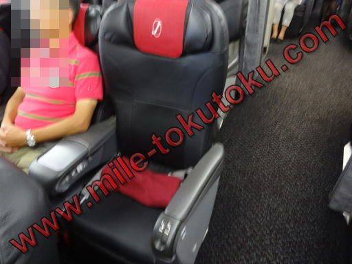 JAL国内線 クラスJ シート リクライニング前