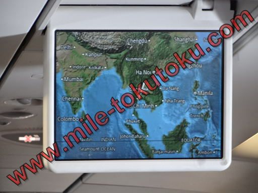 ベトナム航空 エコノミークラス A321 フライトマップ