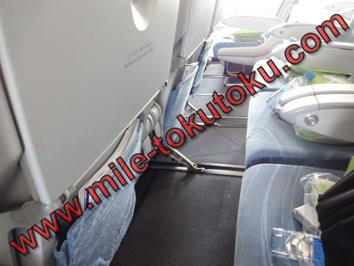 フィンランド航空 A330 エコノミークラス 足元横から