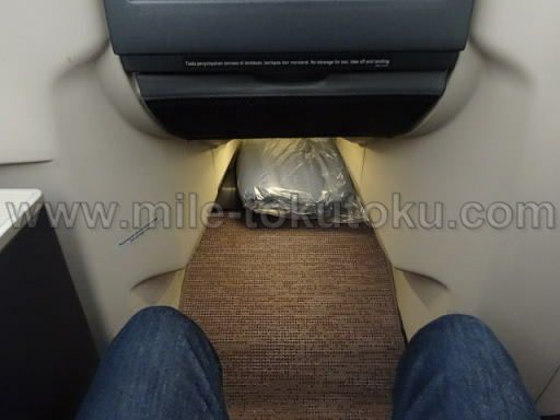 マレーシア航空 A350 ビジネスクラス 足元