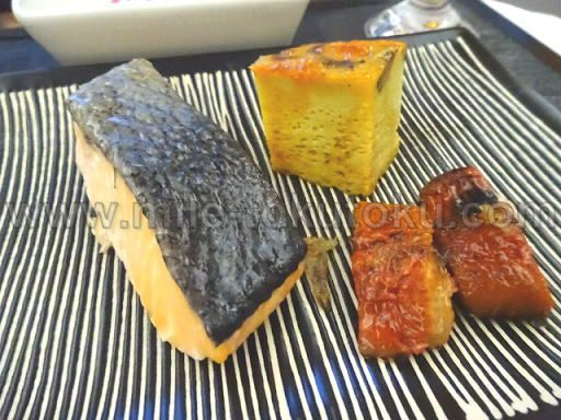 マレーシア航空 A350 ビジネスクラス 焼き魚