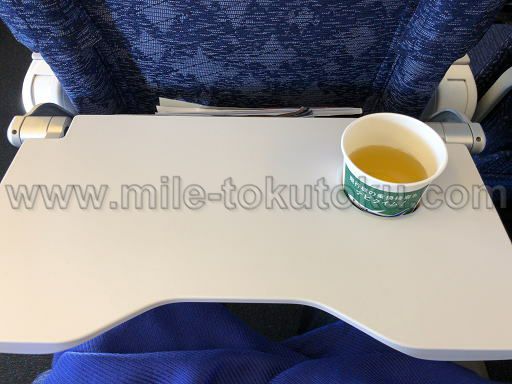 ANA国内線 普通席 モニター付き新シート テーブル