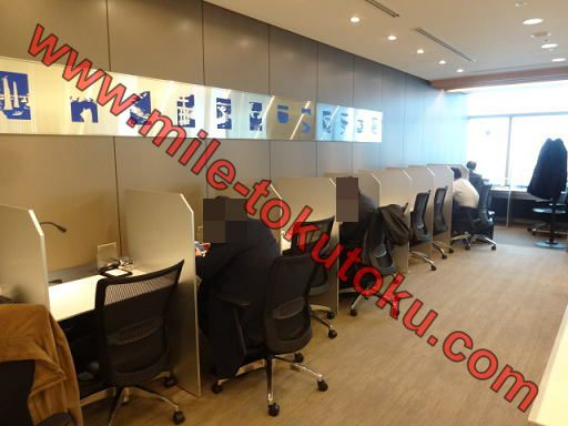 羽田空港 国内線 ANAラウンジ ビジネスデスク