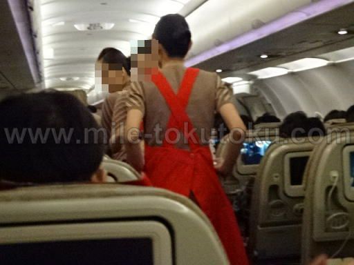 アシアナ航空 エコノミークラス A321 韓国人の女性CA