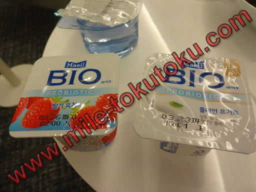 ソウル仁川空港 大韓航空ラウンジ ヨーグルト