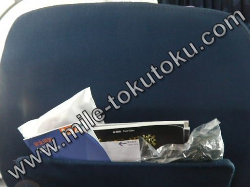 中国東方航空 A320 ビジネスクラス シートポケット