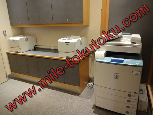 成田空港 アメリカン航空ラウンジ プリンターとコピー機